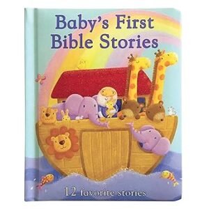baby's first bible stories padded board book gift for easter, christmas, communions, newborns, birthdays, beginner bible