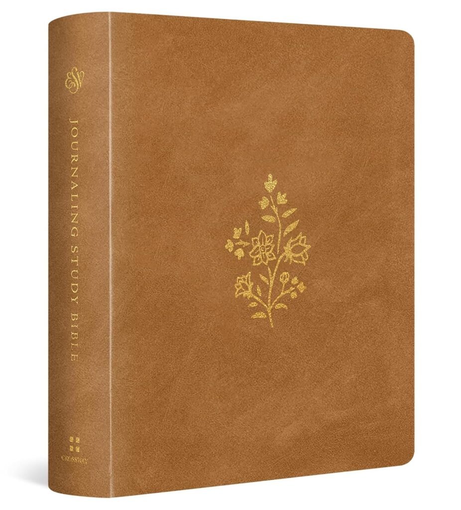 esv journaling study bible (trutone over board, nubuck caramel) holy bible with note space