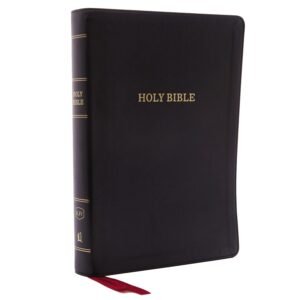 kjv holy bible giant print with 53,000 cross references, deluxe black leathersoft, red letter, comfort print king james version great for fathers day